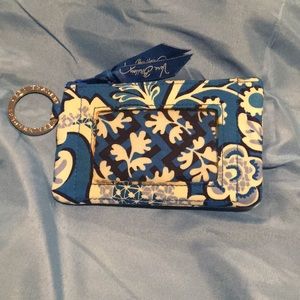 Vera Bradley Blue Lagoon Zip ID Case